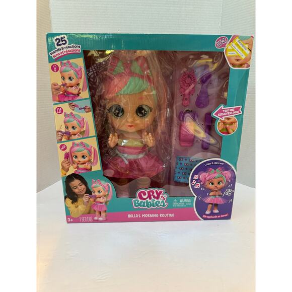 Cry Babies Bella’s Morning Routine – Interactive Baby Doll with 20+ Sounds - Picture 7 of 10